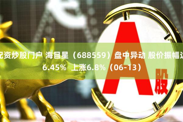 配资炒股门户 海目星（688559）盘中异动 股价振幅达6.45%  上涨6.8%（06-13）