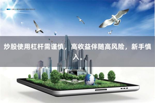 炒股使用杠杆需谨慎，高收益伴随高风险，新手慎入。